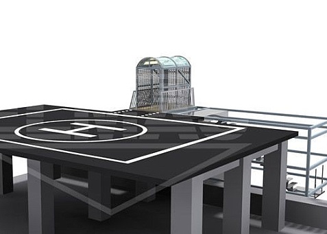 OMÜ SUVAM Helikopter Pisti Helipad Asansörü İşi